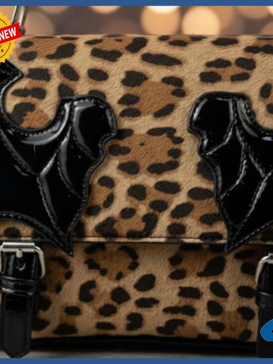 Gothic Bat Wing Convertible Backpack Purse, Faux Leather, Adjustable Straps main image 4